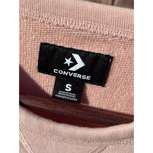 Converse Women's Lightweight Pullover Blush Pink Small - Picture 4 of 5